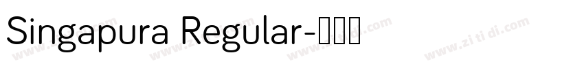 Singapura Regular字体转换
